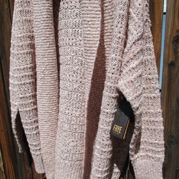 NEW Frye Women's Open Front Cardigan Pastel Mauve Size L NWT - Picture 4 of 9